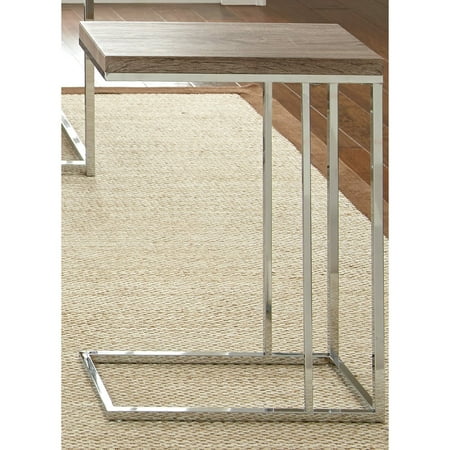 Steve Silver Lucia Chairside End Table Light Driftwood Gray