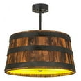 thumbnail image 3 of Meyda Tiffany 160086 Whiskey Barrel 4 Light 25" Wide Wood Pendant - Natural Wood, 3 of 5