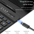 thumbnail image 3 of Premium Leather Protective Set for Samsung Z Fold5: Carbon Fiber Pattern Bluetooth Keyboard, Mouse, Touchscreen Pen & Case with Pen Slot - Lightweight, Scratch-Resistant, Magnetic Bracket for Stable, 3 of 6