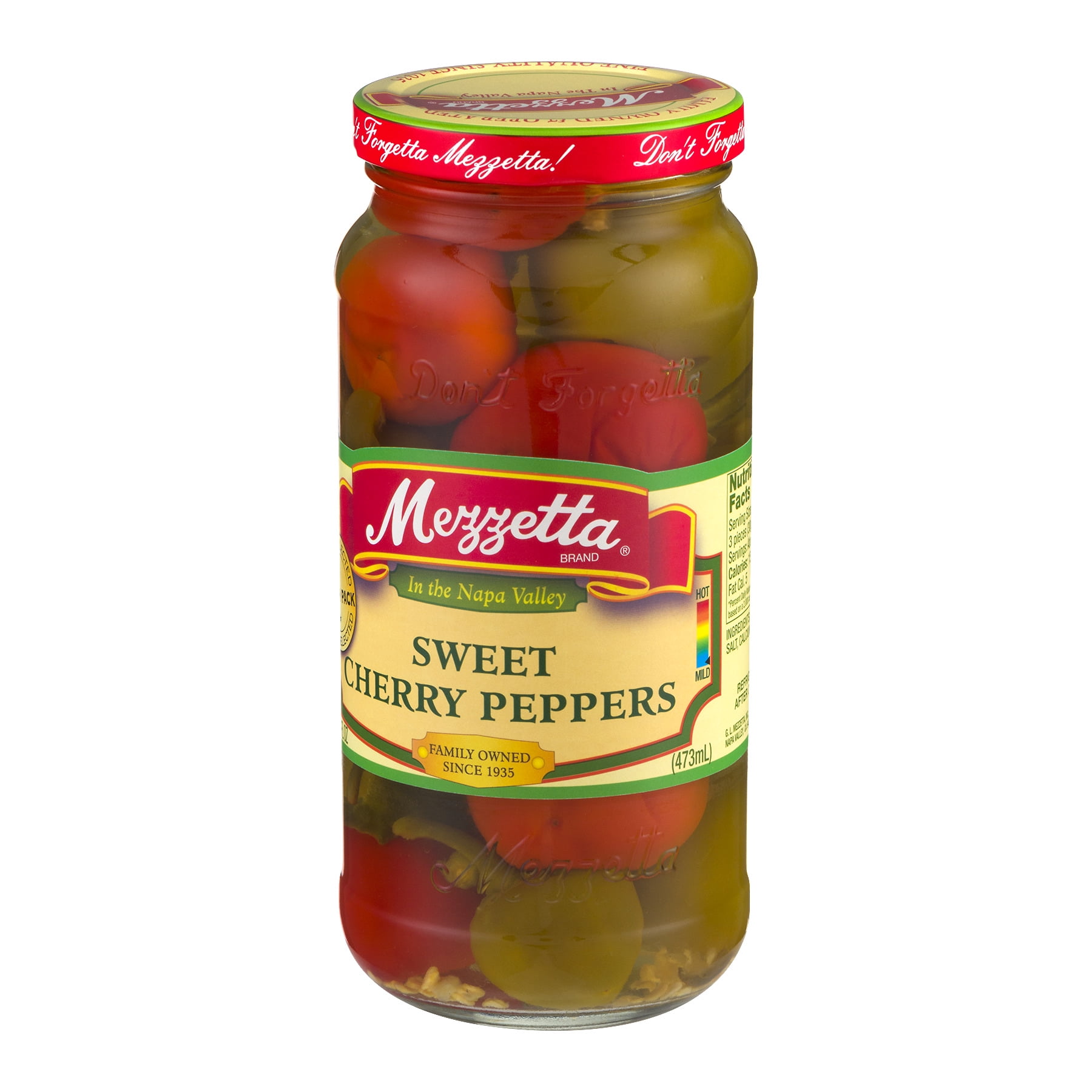 (3 pack) Mezzetta Sweet Cherry Peppers, 16.0 FL OZ