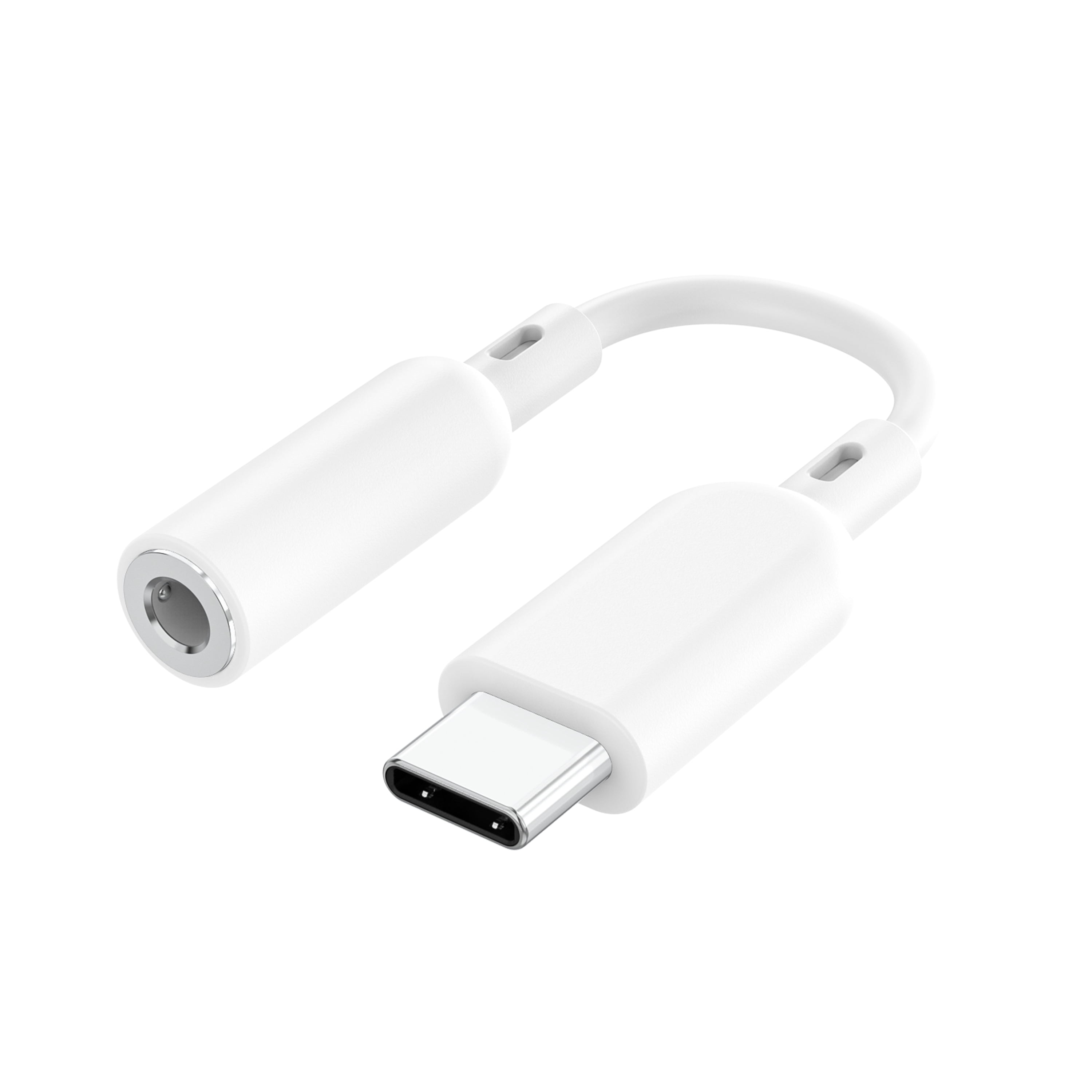 onn USB-C to 3.5 mm AUX Adapter,  White - Compatible with iPhone 16 Series, iPhone 15 Series, Samsung Galaxy, Note, Pixel Devices iPad Pro, & More