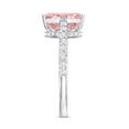 thumbnail image 4 of Rosec Jewels IGI Certified 3 Carat Lab Grown Pink Diamond Radiant Cut Engagement Ring (VS1 Clarity), 925 Sterling Silver, US 4.00, 4 of 9