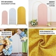 thumbnail image 4 of Efavormart 7ft Shiny Antique Gold Spandex Fit Round Top Backdrop Frame Stand Cover, 2-Sided Metallic Sparkly Wedding Arch Cover, 4 of 10