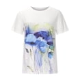 thumbnail image 4 of DPTALR T-Shirt à Manches Courtes Imprimé Col Rond Décontracté pour Femmes, 4 of 8