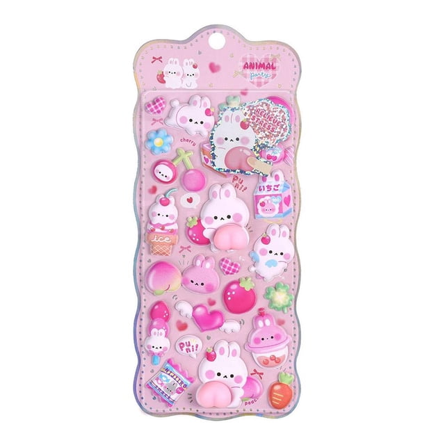 Lttoisl Soft 3D Cartoon Animal Buttocks Squeeze Toy for Stress Relief | Squishy Phone Case Fridge Sticker with Foam & Paper Material, Fun Fidget Toy for Kids & Adults