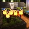 thumbnail image 4 of Dmlowu Halloween Solar Lights Outdoor, 5 Pack Waterproof Ground Stake Orange Pumpkin Lights, Spooky Halloween Decorations for Outdoor Garden Lawn, 4 of 7