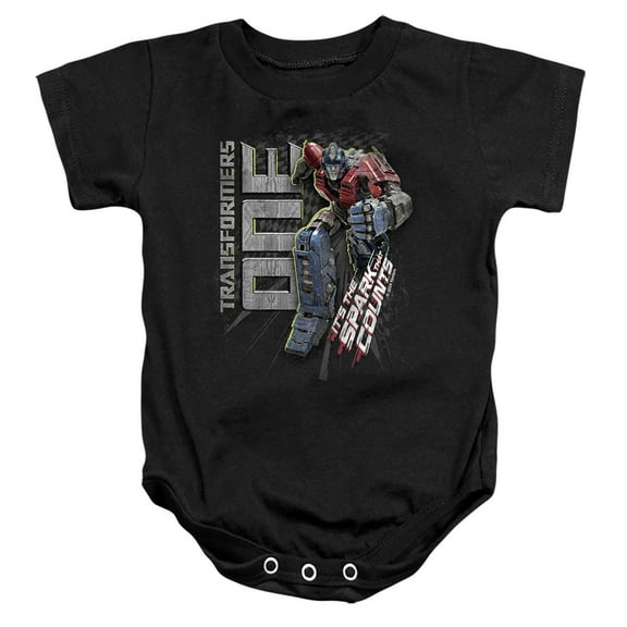 TRANSFORMERS ONE Orion Pax Run Unisex Infant Snap Suit for Baby, Black, Small