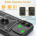 thumbnail image 6 of Elegant Choise Case with Screen Protectors for iPhone 16 Pro Max/16 Pro/16 Plus/16 Heavy Phone Cover with Ring Stand and Slide Camera Lens, Black, 6 of 14