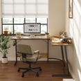 thumbnail image 6 of Cubicubi L-Shaped Desk, 59 Inches Gaming Desk, Corner Computer Desk with Removable Monitor Stand, Writing Workstation, Rustic Brown, 6 of 7