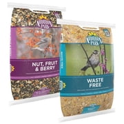 Audubon Park Wild Bird Seed, Waste Free Wild Bird Food and Nut, Fruit & Berry Wild Bird Food, 15 lbs. Each, 30 lbs. Total