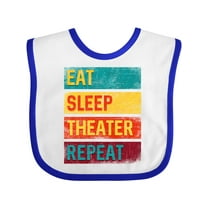 Inktastic Acting Eat Sleep Theater Repeat Boys or Girls Baby Bib