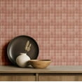 thumbnail image 2 of S4Sassy Mosaic Tile Pattern Wallpaper - Pink Wall Covering, 25" X 120" Self-Adhesive Plain Vinyl Wall Paper, Walls Wrap, Modern Minimalist Wallpaper For Office, Bedroom, Workspaces, 2 of 8