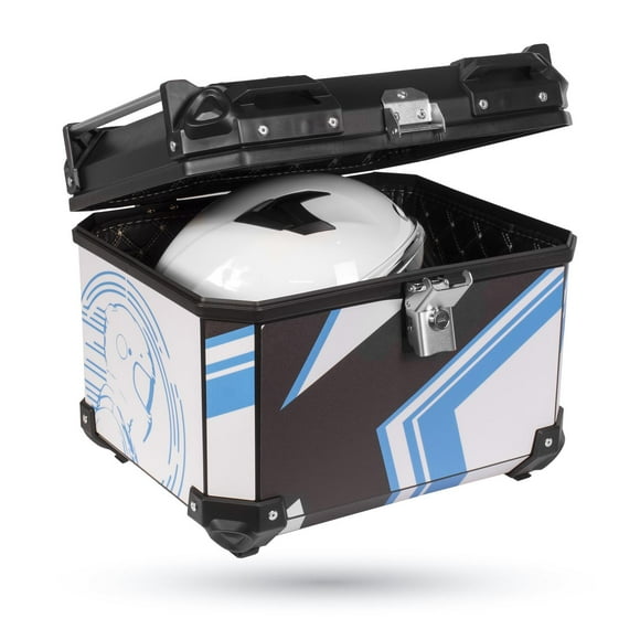 Caja Maletero Porta Equipaje Moto Kinlley 47L Azul