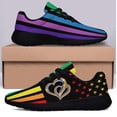 thumbnail image 6 of Unisex Rainbow Sneakers, LGBT Shoes for Men Women Lightweight Breathable Running Shoes Black Size 9.5, 6 of 7