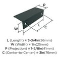 thumbnail image 5 of Amerock Edge Pulls 3 inch (76mm) Center-to-Center Matte Black Cabinet Edge Pull - 10 Pack, 5 of 6