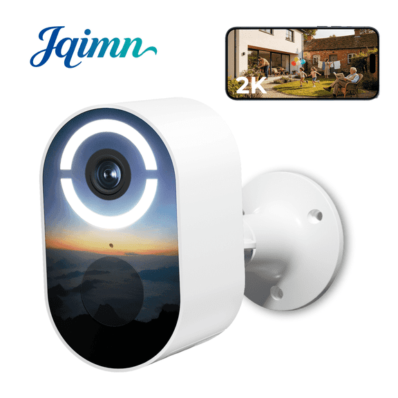 Jqimn 2K Security Cameras Wireless Outdoor, 2.4G WiFi Battery Powered Camera for Home Surveillance, AI Motion Detection, Spotlight & Siren Alarm, Color Night Vision, 2-Way Audio, Waterproof