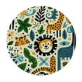 thumbnail image 2 of Wuche Cartoon Animals Round Elastic Tablecloth, Elastic Edged Polyester Table Cover, for Dining Room Kitchen Birthday Party and Outdoor Use, 2 of 7