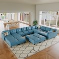 thumbnail image 1 of LLappuil Modular Sectional Sofa, 21 Seat Oversized Modular Sectional Sofa with Storage, Faux Leather Waterproof Sofa for Living Room, 1 of 8