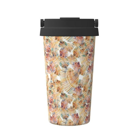 

Junzan Seashells for Stainless Steel Vacuum Insulated Tumbler - Reusable Insulated Cold Brew Iced Coffee Cup Thermos -Gifts for Women Men Him Her