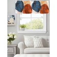 thumbnail image 2 of Curtain Valance for Windows,Abstract Boho Geometric Art Kitchen Valances Rod Pocket Short Curtains,Navy Blue Burnt Orange Graffiti Window Treatment Panel for Bedroom Bathroom 54x18in, 2 of 9