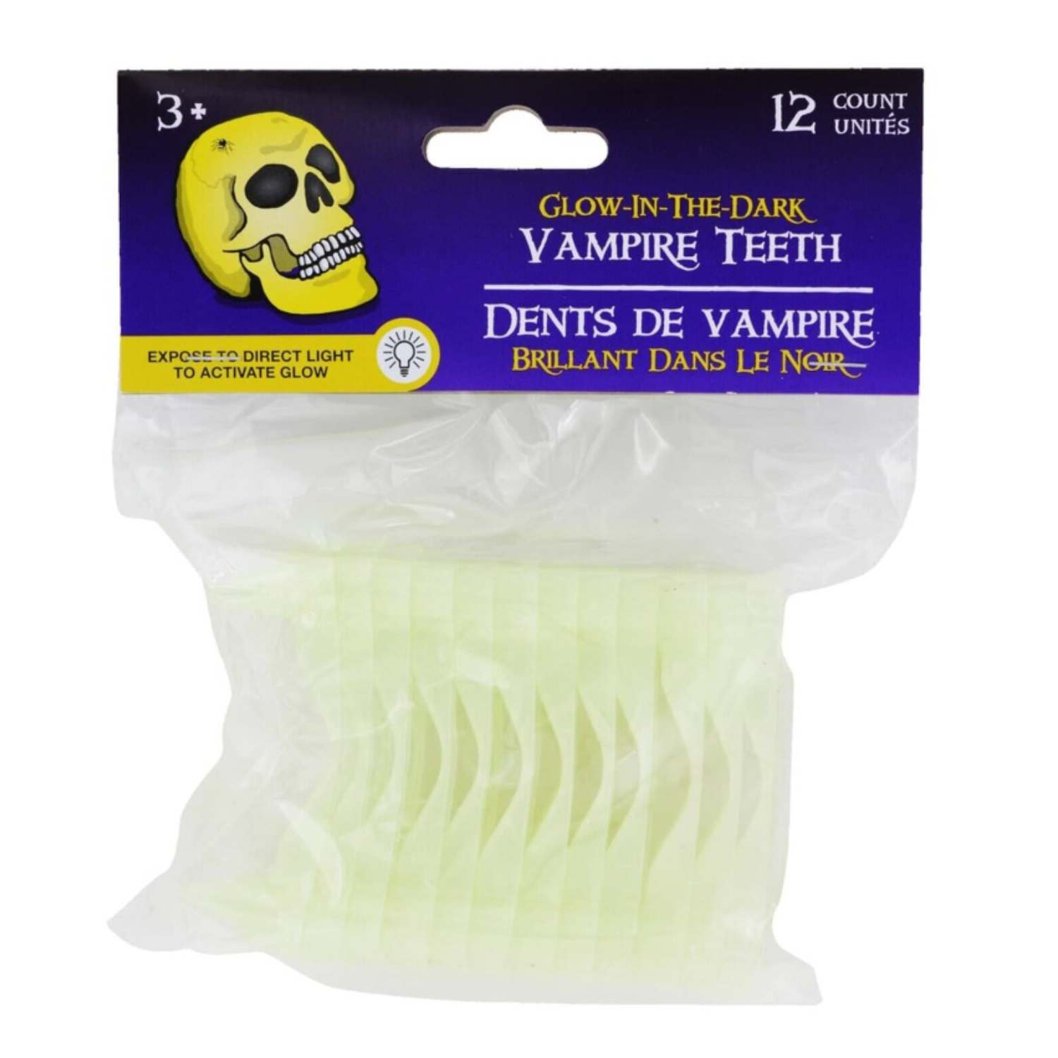 GlowintheDark Vampire Teeth, Halloween Glowing Fangs Teeth