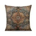 thumbnail image 3 of Boho Ethnic Design Decorative Linen Brown Carpet Pattern Farmhouse Throw Pillow Covers 18 X 18 Inch, Set Of 4, Linen Study Sofa Cushion Cover Indoor Living Room Home Decor, 3 of 6