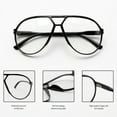 thumbnail image 5 of Retro Aviator Sunglasses for Women Men Oversized Classic 70s Vintage Trendy Tangle Free Square Aviators Sun Glasses, 5 of 6
