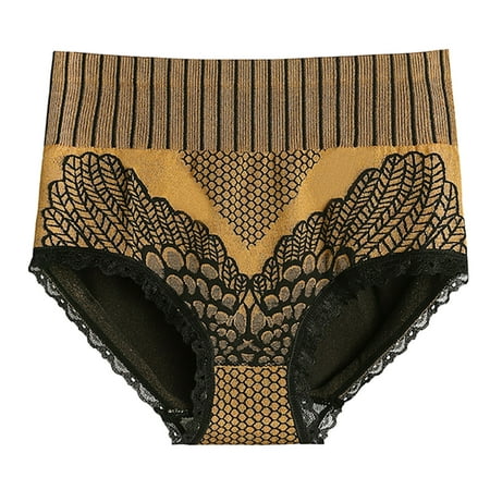 

JFY Briefs Flower Print Seamless Nylon Stretchy Tummy Control Panties for Women