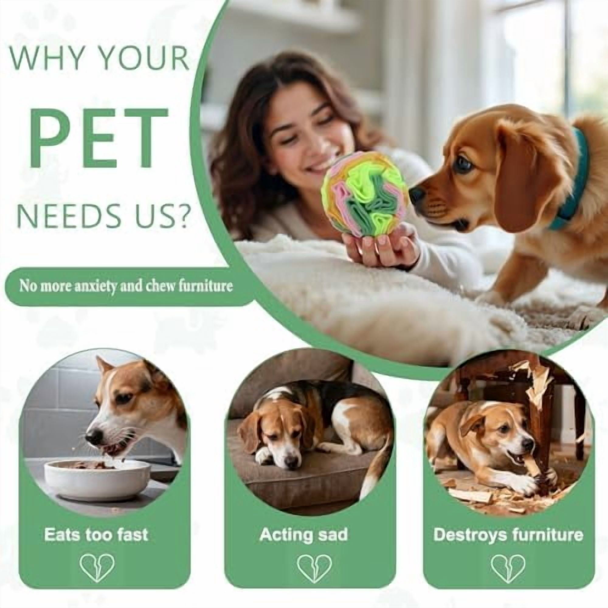 Vibrant Snuffle Ball for Dogs, Playful Color-Mix Slow Feeder Toy, Eye-Catching Interactive Puzzle for Mental Enrichment, Indoor Fun for Small Medium Large Dogs Multi-colored,Medium