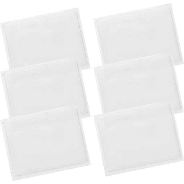 IFANLANDOR 6 Pcs Pochettes de Cartes Transparentes Résistantes à l'Eau en PVC pour Rangement d'Articles en Papier sur Étagères de Supermarché
