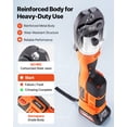 thumbnail image 5 of VEVOR ProPress Tool, 18V Electric Pipe Crimping Tool for 1/2", 3/4", 1", 1 -1/4", 1 -1/2", 2" Copper Pipes, 32KN Pro Press Tool with 6 VUS Jaws, 2PCS 4AH Batteries, Fast Charger & Carrying Case, 5 of 9