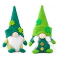 thumbnail image 1 of 2 adornos de peluche de gnomos para el día de San Patricio, gnomos irlandeses verdes, decoración de elfos, adornos de trébol para la mesa del hogar escandinavos hechos a mano, lindos regalos para el, 1 of 5