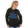 thumbnail image 4 of US Air Force USAF Wife Proud Spouse Women Crewneck Sweatshirt Brisco Brands S, 4 of 6
