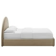 thumbnail image 4 of Resort Performance Velvet Arched Round King Platform Bed in Taupe, 4 of 9