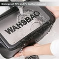 thumbnail image 2 of Transparent Waterproof 3-Piece PU & PVC Toiletry Organizer Set - Large, Medium, Small Solid Color Travel Cosmetic Bags with Zipper Closure for Makeup, Toiletries, Stationery, and More (Black), 2 of 6