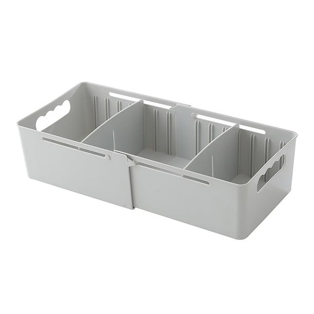 Caja De Almacenamiento De Escritorio Con 2 Particiones Desmontables, Contenedor De Almacenamiento Retráctil, Organizador De Ropa Interior Para Dormitorio, Armario De Estudio sonducket HA017666-00