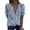 Blue, variant on Mialoley Women Loose Jacquard Solid Color Short Sleeve V-neck Lace T-shirt