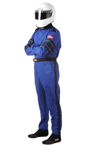 RaceQuip 110027 110 Series XX-Large Blue SFI 3.2A/1 Single Layer One-Piece Driving Suit