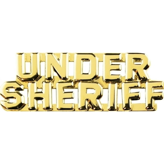 Hero's Pride UNDER SHERIFF Die Struck Letters, Gold Finish, Pair