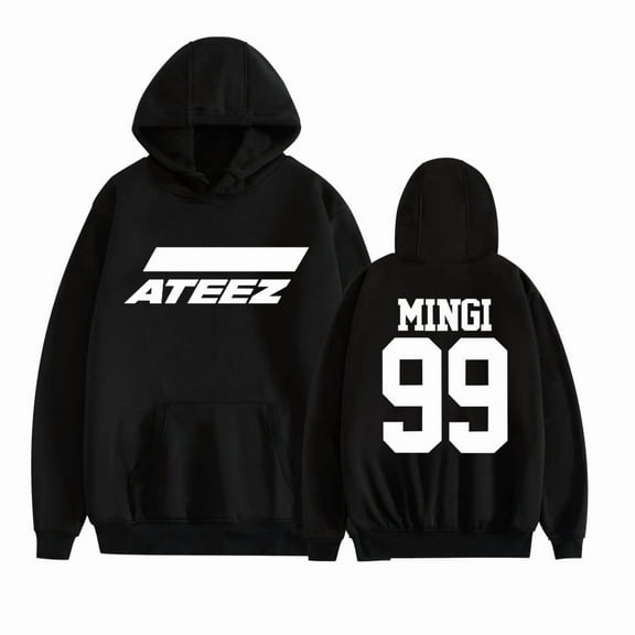 FOSSKOS ATEEZ Trendy Merch Hoodie Mingi 99 Logo Long Sleeve Shirts For Men And Women