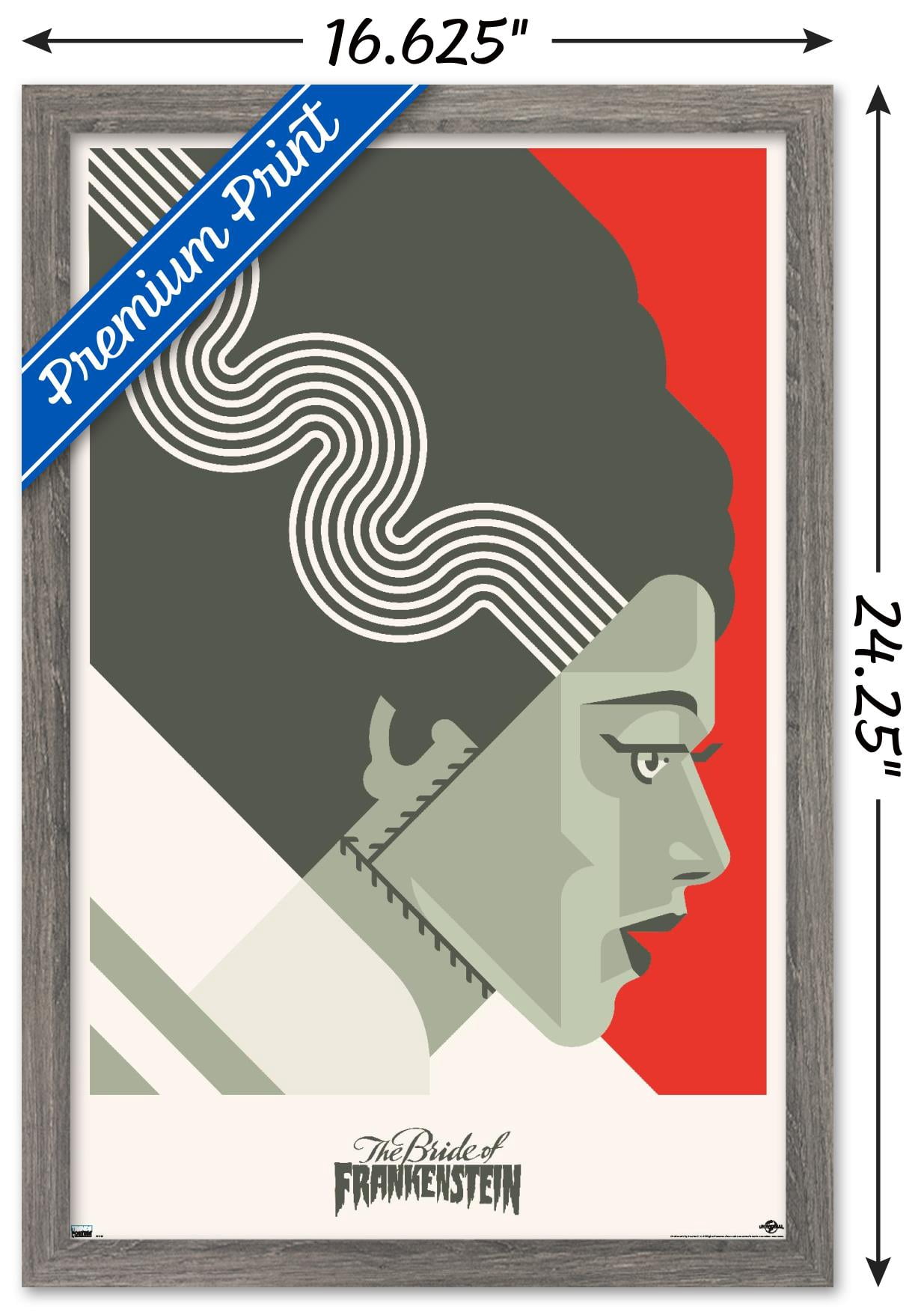 The Bride of Frankenstein - Graphic Wall Poster, 14.725" x 22.375" Framed