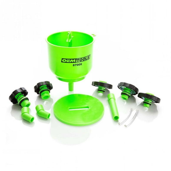 Oem Tools 87009 No-spill Coolant Filling Plastic Funnel Kit Green
