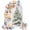 Green, variant on Christmas Pine Tree Arch Backdrop Cover 7.2x4 Ft, Spandex Wedding Arch Stand Cover, Winter Snowflakes Forest Snowfall Round Top Stretch Fitted Background Covers for Birthday Ceremony Party Decor