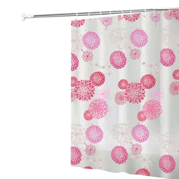 Cortina impermeable de 180x200 cm Cortina de baño para dormitorio (Flor) Tmvgtek Libre de BPA