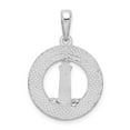 thumbnail image 3 of Finest Gold Sterling Silver Polished Booth Bay Lighthouse Circle Pendant, 3 of 3