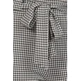 thumbnail image 5 of High Waist Slim Fit Pants With Waist Tie  Pockets - White  Black Plaid Houndstooth Print, 5 of 5