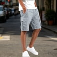 thumbnail image 2 of LiuXxxx Casual Cargo Shorts with Multiple Pockets for Athletic Hiking Training Outdoor Sports Lightweight Breathable Elastic Waist Summer GY2 XL, 2 of 5