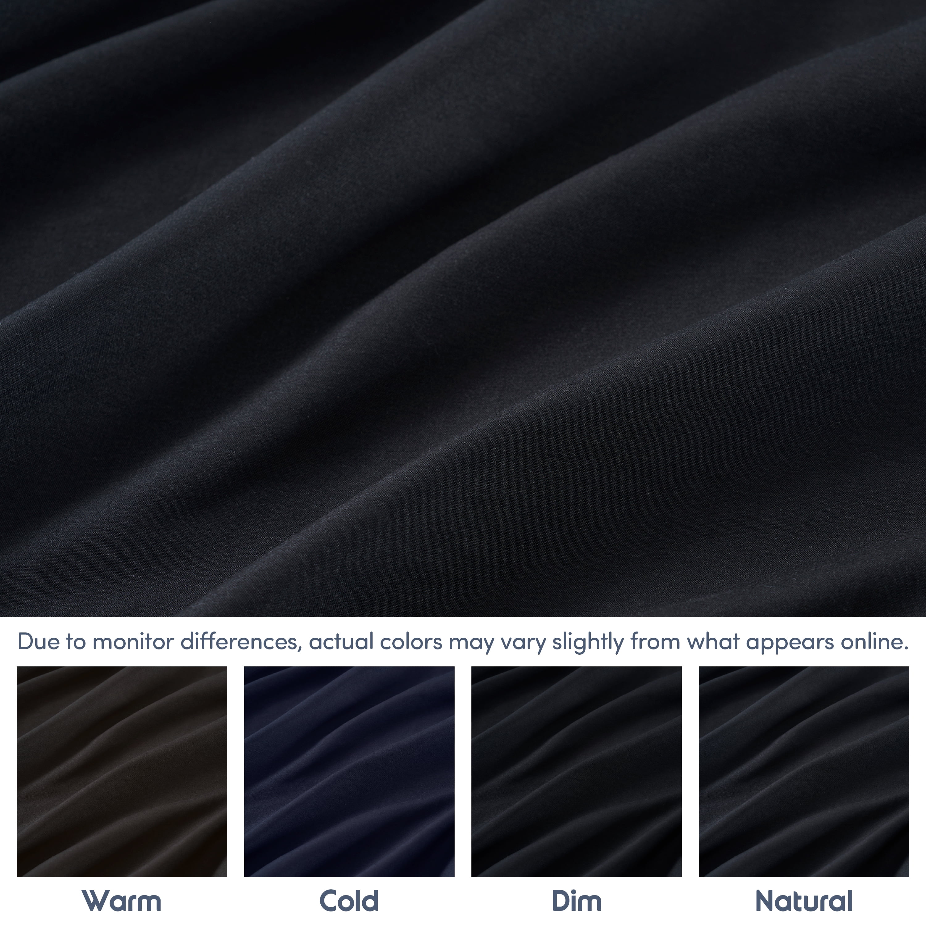 Lammaloe 2 Pack Extra Deep Pocket Queen Fitted Sheet Only, Fits 18" to 24" Mattress, Soft Microfiber Fitted Bed Sheet, Black