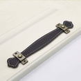 thumbnail image 2 of 2pcs Vintage Leather Drawer Handles Black Leather Suitcase Handles, 2 of 5