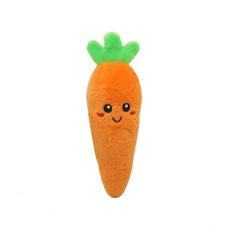 

Sorrowso Soft Plush Squeaker Dog Toy Fun Food Vegetable Non-Toxic and Safe Interactive